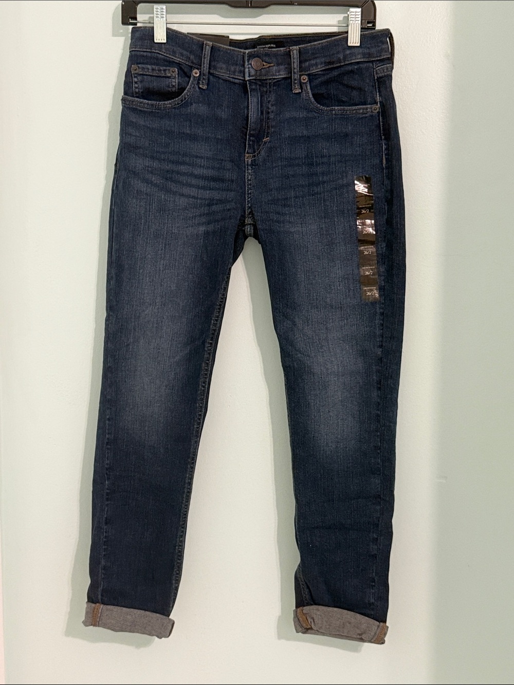 Dark Wash Women's Jeans - Classic Slim Fit - Girlfriend - Low Rise